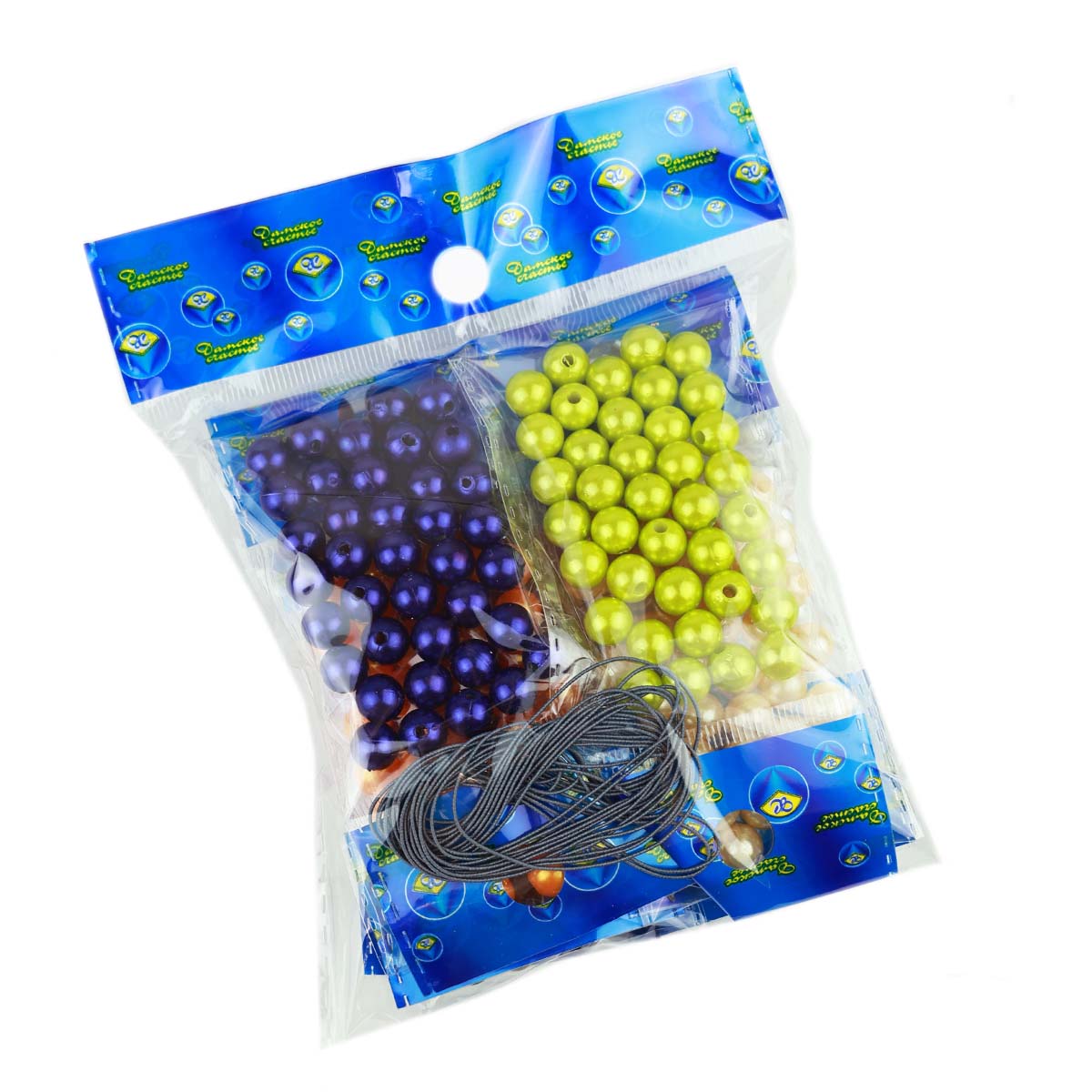 Набор бусин под жемчуг 8 мм (10 пак. по 10 гр)