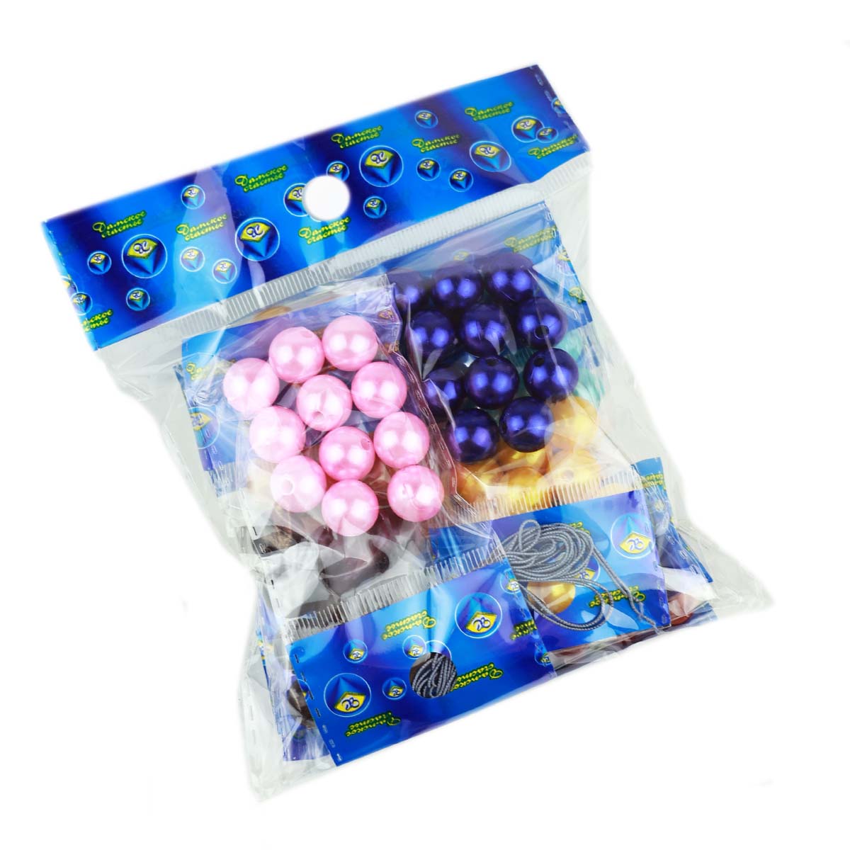 Набор бусин под жемчуг 12 мм (10 пак. по 10 гр)