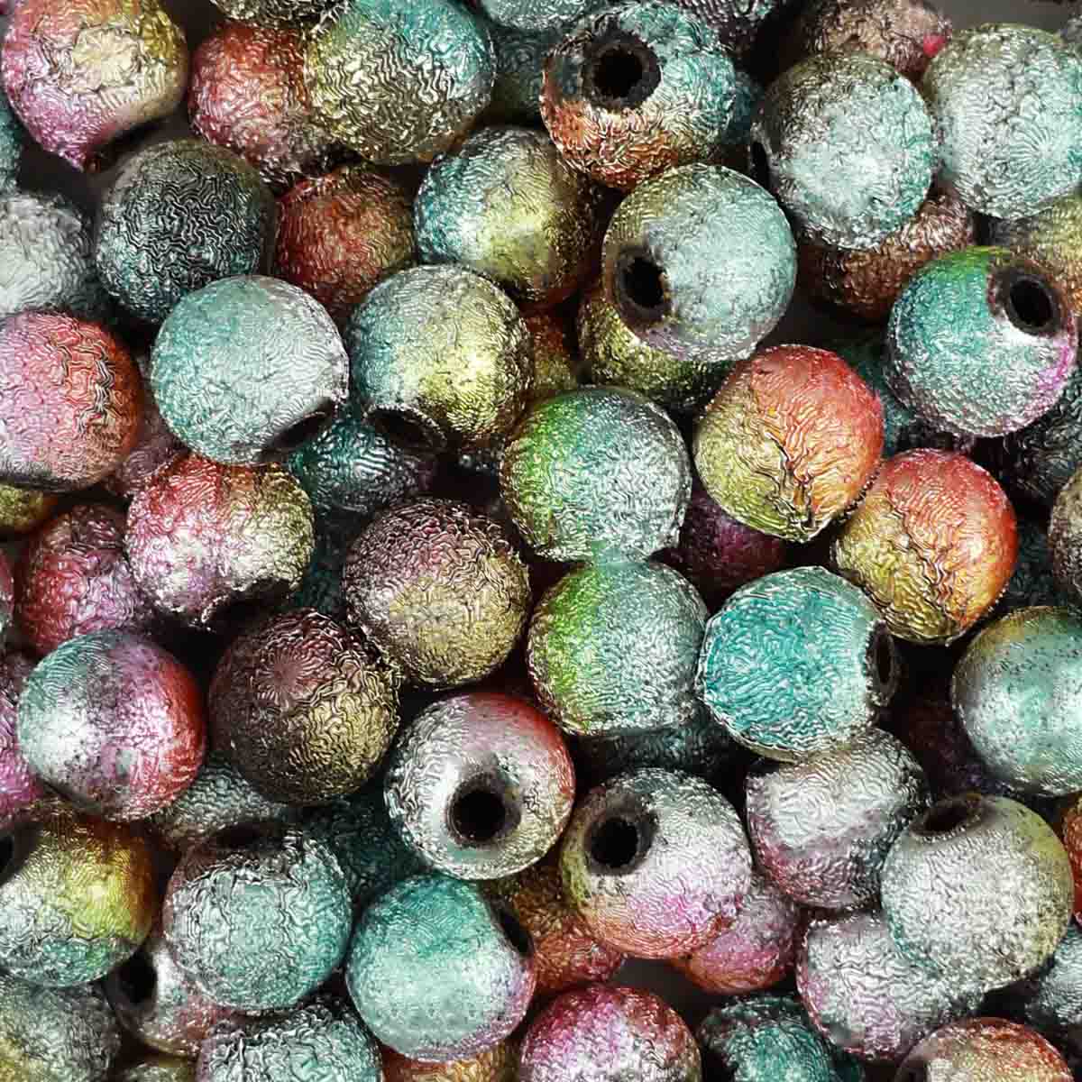 Бусины матовые д.8 мм (уп. 250 гр) радужные