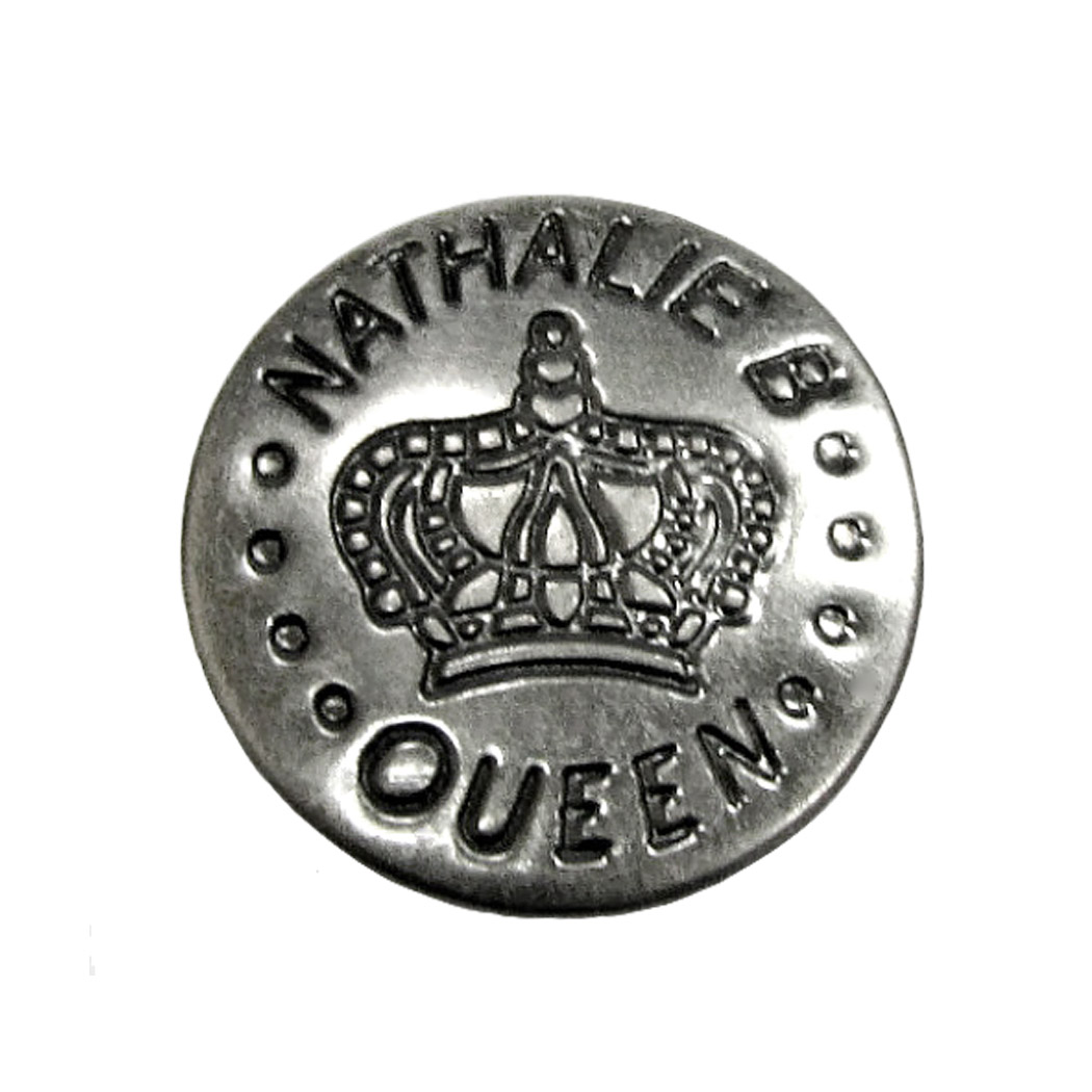 Кнопки-пуговицы джинсовые (уп. 100 шт.) диам. 20 мм "NATHALIE B QUEEN" корона/ т.никель Кнопки-пуговицы джинсовые (уп. 100 шт.) диам. 20 мм "NATHALIE B QUEEN" корона/ т.никель