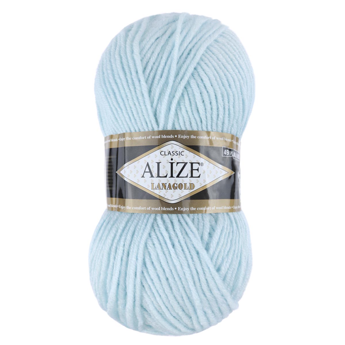 Пряжа Alize &quot;Lana Gold&quot; (49% шерсть, 51 % акрил) 5 шт.х 100 г/ 240 м № 522 айсберг