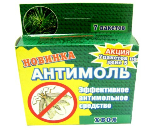Антимоль "Хвоя" 7 пак.*10 г. (уп. 1 шт.) Антимоль "Хвоя" 7 пак.*10 г. (уп. 1 шт.)