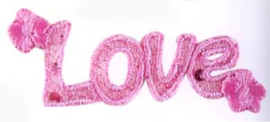 Термоаппликация детская большая 8,0х3,00 (уп. 12 шт.) арт. М-035 №1 "Love" Термоаппликация детская большая 8,0х3,00 (уп. 12 шт.) арт. М-035 №1 "Love"
