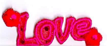Термоаппликация детская большая 8,0х3,00 (уп. 12 шт.) арт. М-035 №4 "Love" Термоаппликация детская большая 8,0х3,00 (уп. 12 шт.) арт. М-035 №4 "Love"