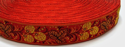 Лента отделочн. жаккард. арт. 1853 рис. 9420 красно/желтый (уп. 50 м.) Лента отделочн. жаккард. арт. 1853 рис. 9420 красно/желтый (уп. 50 м.)