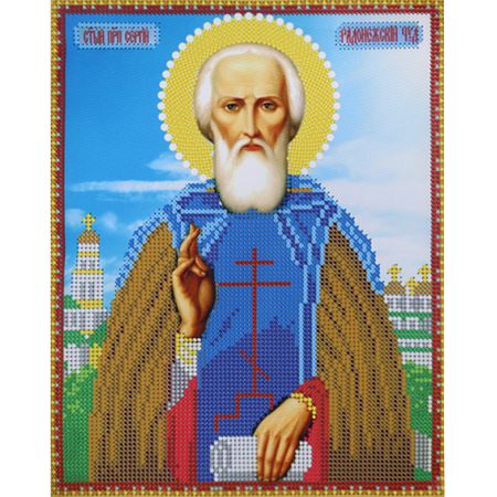 Набор для вышивания бисером 8302 Св. Сергий Радонежский (бисер Чехия) 19 х 24 см Набор для вышивания бисером 8302 Св. Сергий Радонежский (бисер Чехия) 19 х 24 см