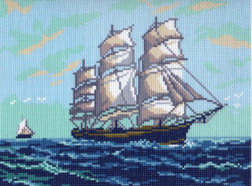 Рисунок на канве арт. 051-1 (28/37) "Парусник" Рисунок на канве арт. 051-1 (28/37) "Парусник"