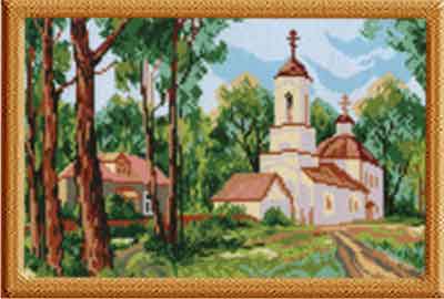 Рисунок на канве арт. 023 (24/35) "Лесной храм"--------------------------------------------------- Рисунок на канве арт. 023 (24/35) "Лесной храм"---------------------------------------------------