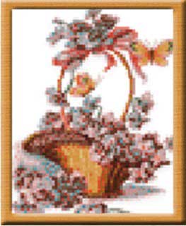 Рисунок на канве арт. 399 (28/37) "Корзинка с цветами" Рисунок на канве арт. 399 (28/37) "Корзинка с цветами"