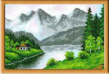 Рисунок на канве арт. 411 (28/37) "Кавказские горы"----------------------------------------------- Рисунок на канве арт. 411 (28/37) "Кавказские горы"-----------------------------------------------