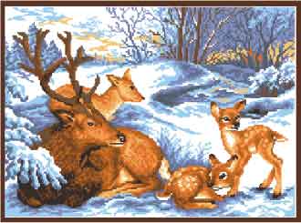 Рисунок на канве арт. 543 (37/49) "Олени" Рисунок на канве арт. 543 (37/49) "Олени"