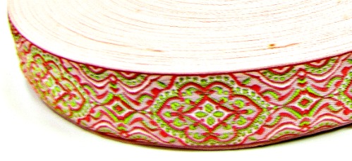 Лента отделочн. жаккард. арт. 1853 рис. 9189 розово/жёлтый (уп. 50 м.) Лента отделочн. жаккард. арт. 1853 рис. 9189 розово/жёлтый (уп. 50 м.)