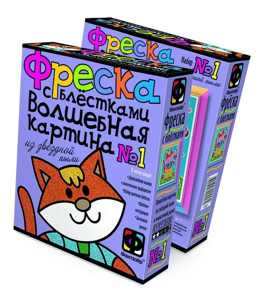 407051 Фреска с блестками Котик - набор для рукоделия----------------------------------------------- 407051 Фреска с блестками Котик - набор для рукоделия-----------------------------------------------
