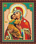 Набор для вышивания бисером арт. 304 икона "Владимирской Богородицы" 17 х 21 Набор для вышивания бисером арт. 304 икона "Владимирской Богородицы" 17 х 21