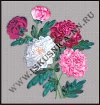 Набор для рукоделия "Пять пионов" арт. Л-15 24х26 (вышивка ленточками) Набор для рукоделия "Пять пионов" арт. Л-15 24х26 (вышивка ленточками)