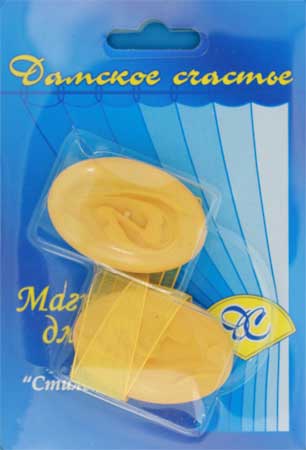 Магнит декор. для штор с лентой * "Овальный" PA 011 №13 желтый (уп. 2 шт.) Магнит декор. для штор с лентой * "Овальный" PA 011 №13 желтый (уп. 2 шт.)