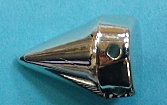Шипы пластик под серебро (уп. 100шт) арт. 62038 (08х15) конус с отв. под нить Шипы пластик под серебро (уп. 100шт) арт. 62038 (08х15) конус с отв. под нить