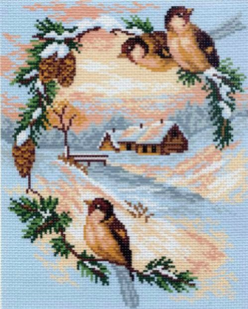 Рисунок на канве арт. 734-1 (28/37) "Зимняя открытка" Рисунок на канве арт. 734-1 (28/37) "Зимняя открытка"