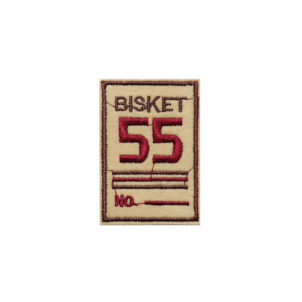 Лейбл клеевой (уп. 12 шт.) 38х58 мм арт. I-058 &quot;BISKET 55&quot;