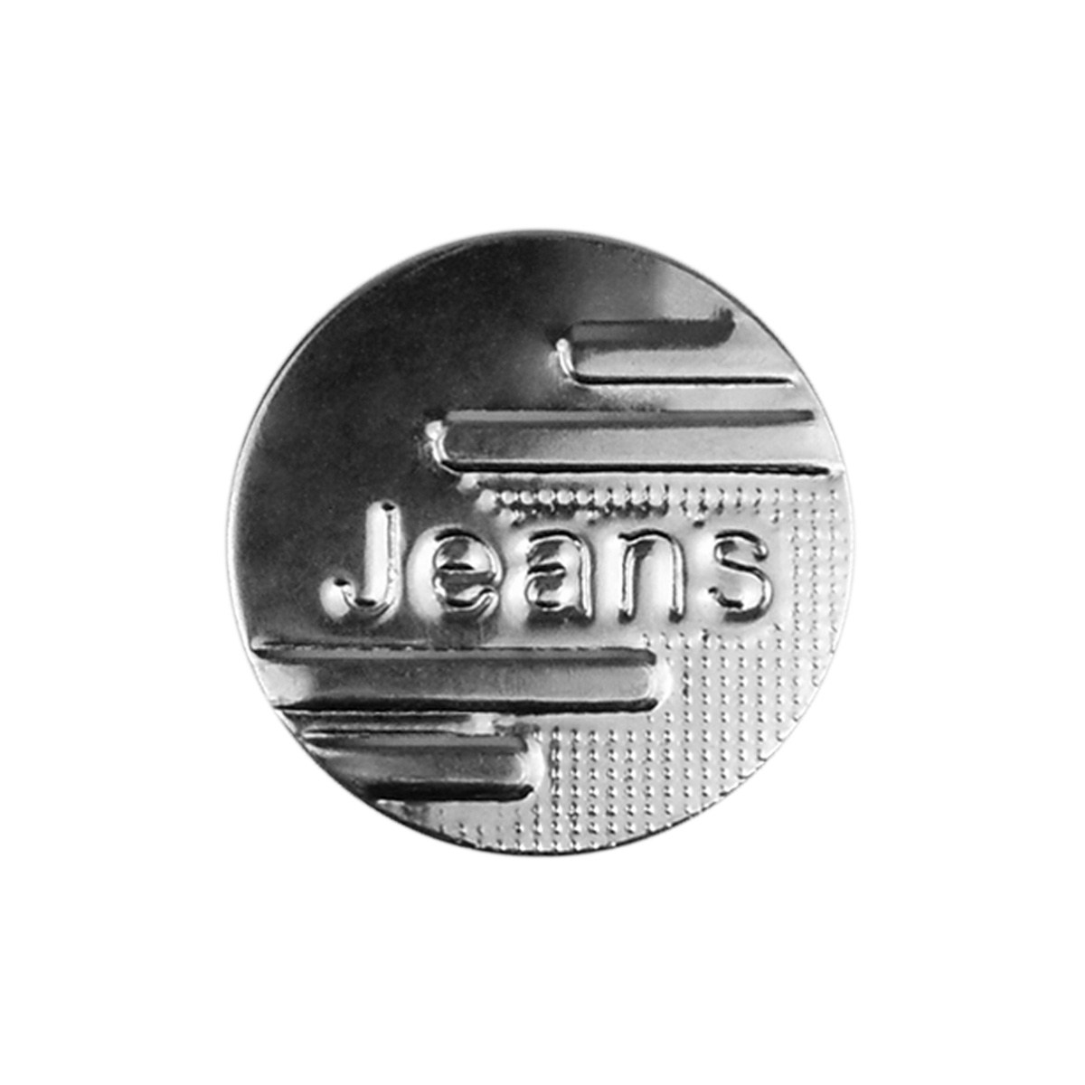 Кнопки - пуговицы джинсовые (уп 100 шт.) диам. 17 мм рис. 1005 никель (JEANS)