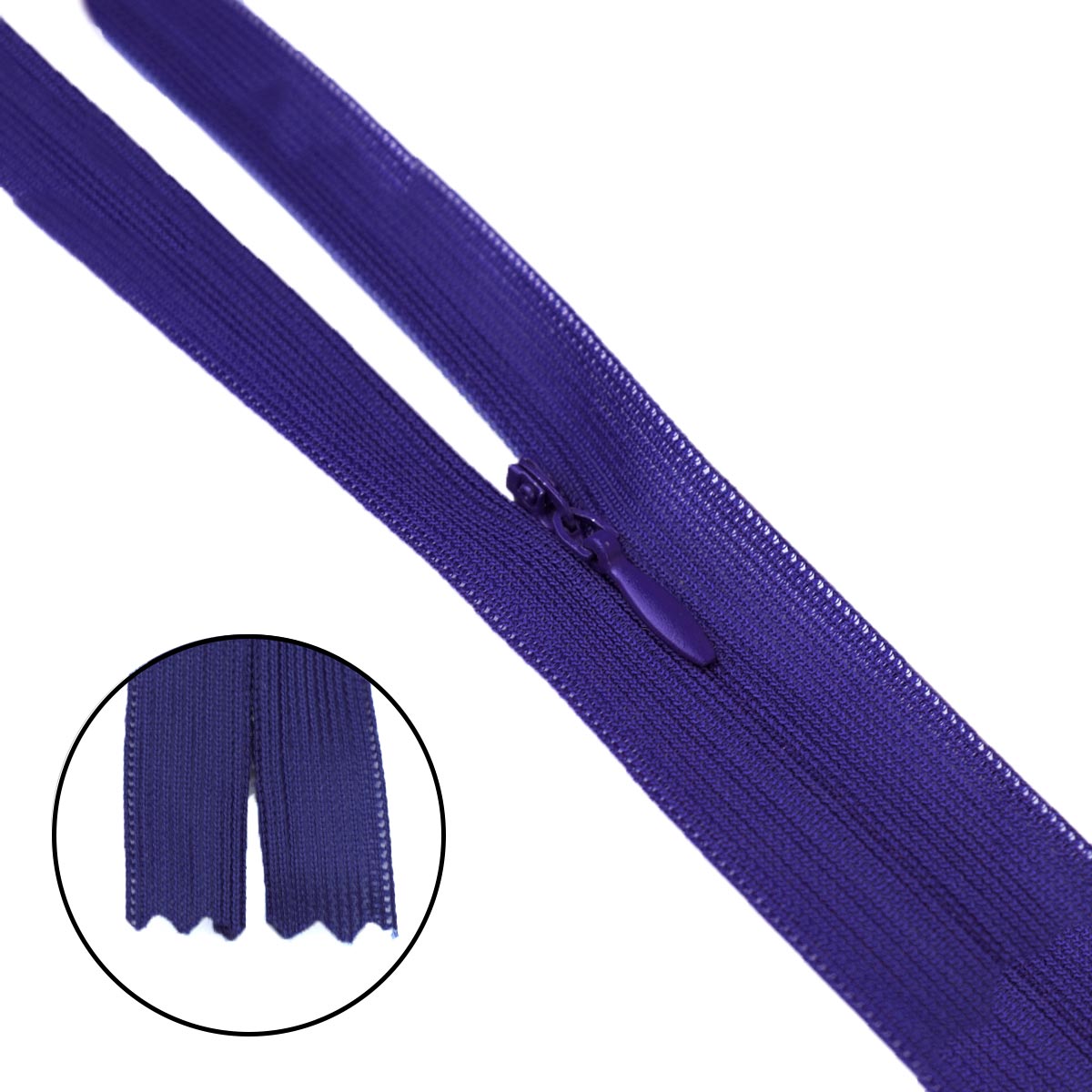 Молния "потайная" тип 0 20 см н/р (уп. 50 шт) № 182 ДС темный василек