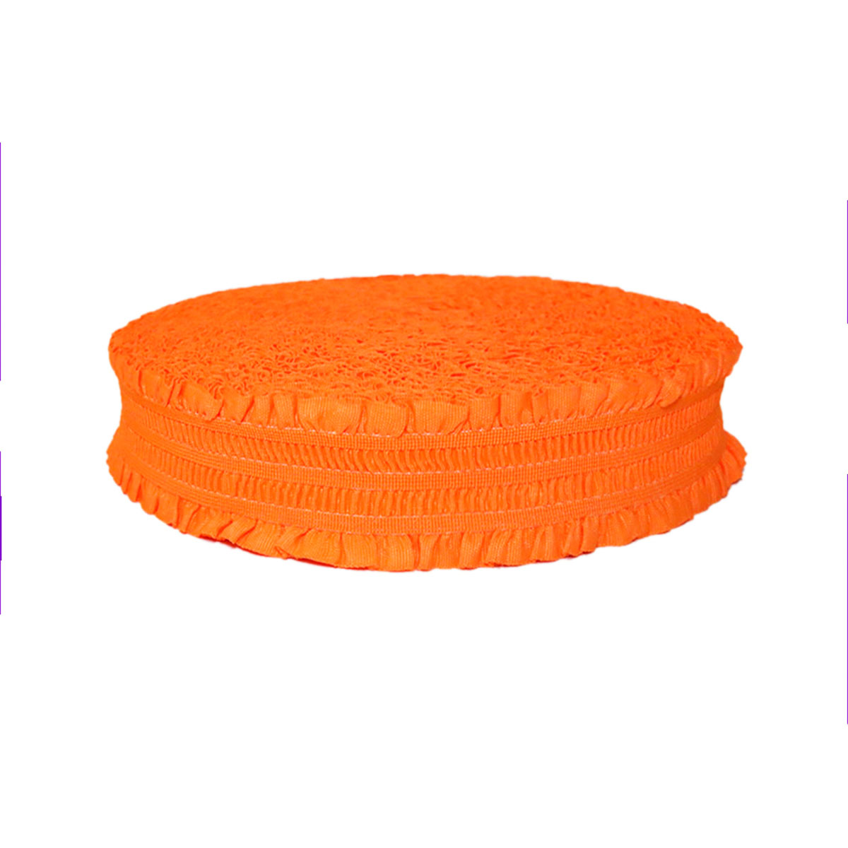 Резинка декоративная (уп 25 м) ш. 50 мм светло-оранжевый