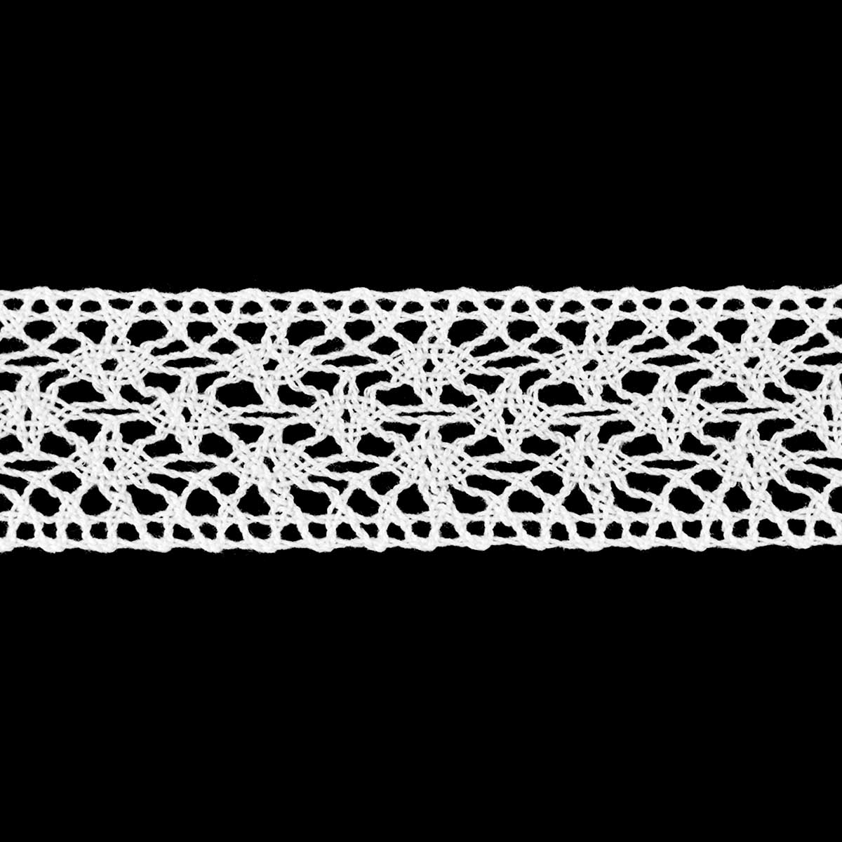 Кружево отеч. арт. 3749 шир. 32 мм, рис. 3001010 № 001 белый (уп. 25 м)