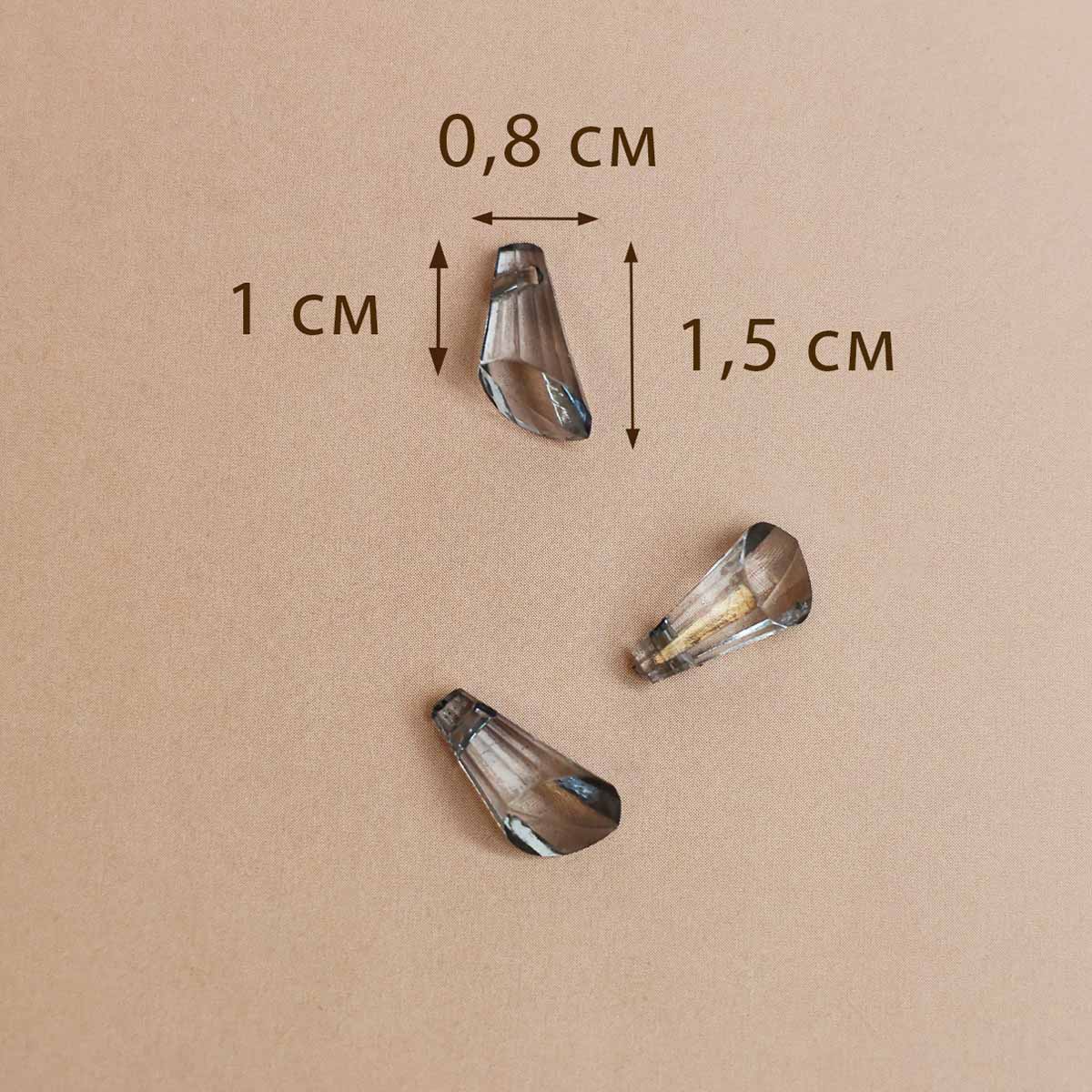 Бусины арт. Е44 L-057 15*7 мм (уп. 25 гр.) серый