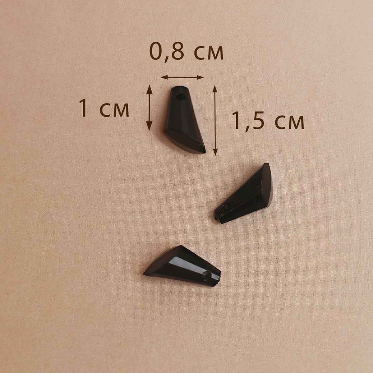 Бусины арт. Е44 L-060 15*7 мм (уп. 25 гр.) чёрный