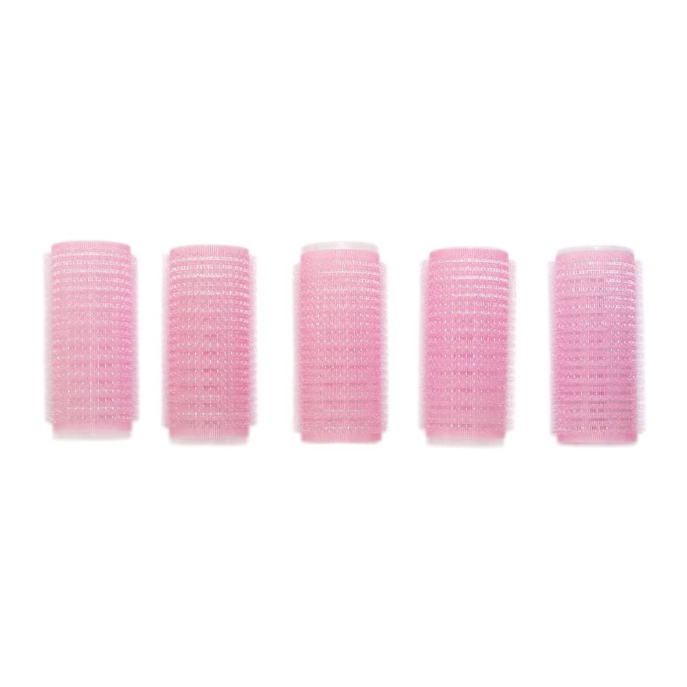 Бигуди-липучки диам. 2,5 см дл. 6 см  (уп. - 1 брикет) (брикет 5 шт.) розовый