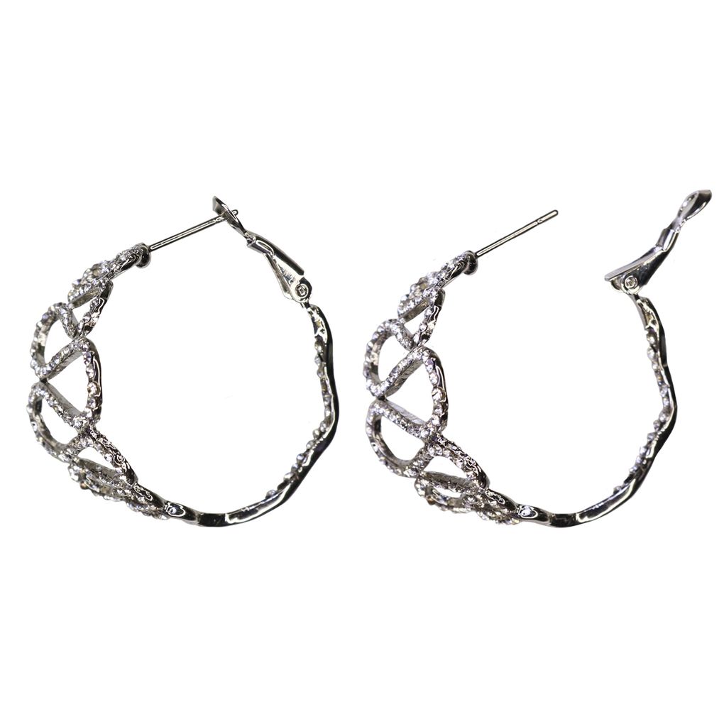 Серьги № 747 дл. 4 см, шир. 2,5 см  (уп. - 1 пара)