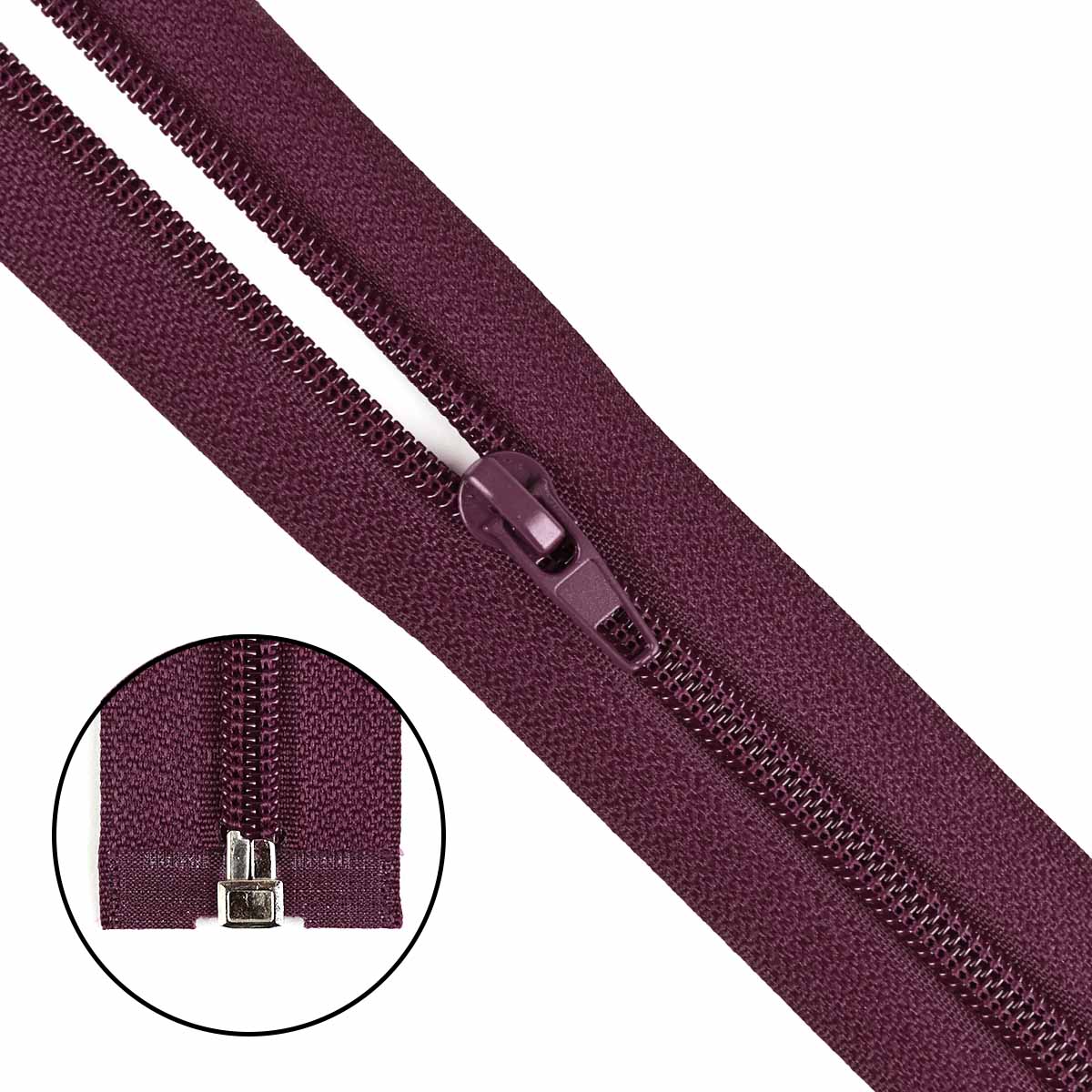 Молния тип 5 &quot;спираль&quot; 75 см № 230 ДС свекольный