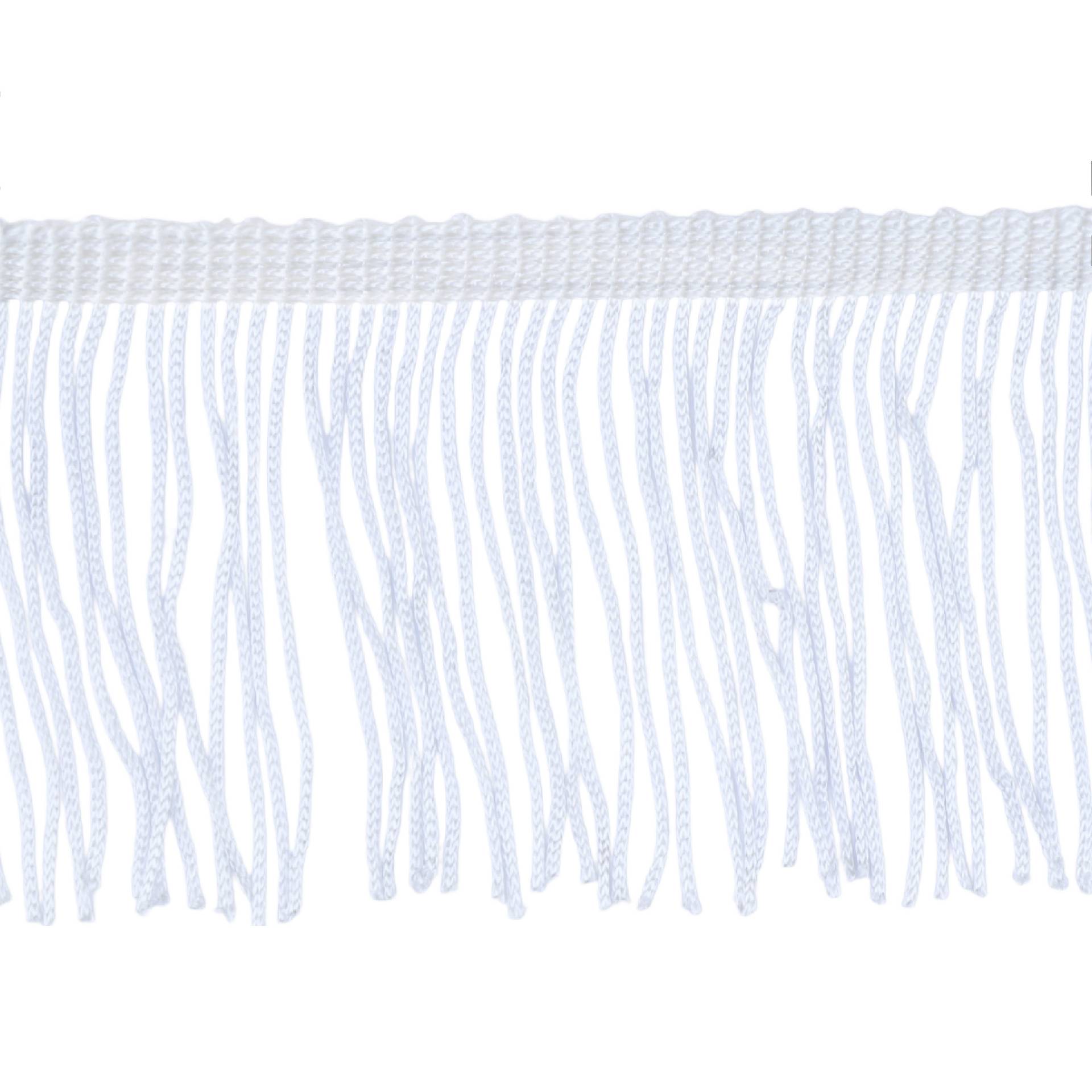 Бахрома* (уп.10 ярд) "шелковая" без петли шир. 70 мм белый