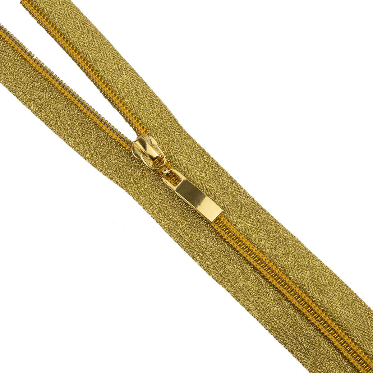 Комплект молний "спираль" тип 5 тесьма и звено - золото (20 см н/р- 2 шт, 75 см - 1 шт)