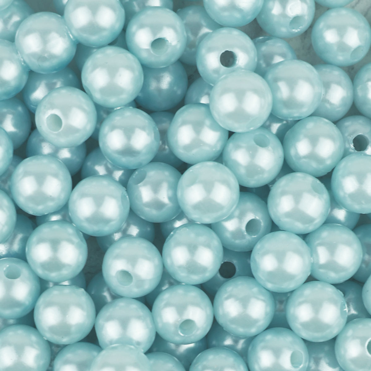 Бусины под жемчуг (уп. 25 гр. +/- 92 шт) диам. 8мм (36) голубой