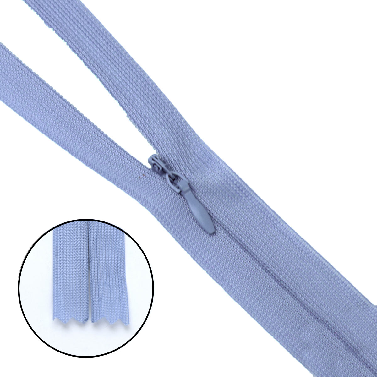 Молния "потайная" тип 0 20 см н/р (уп. 50 шт) № 159 ДС индиго