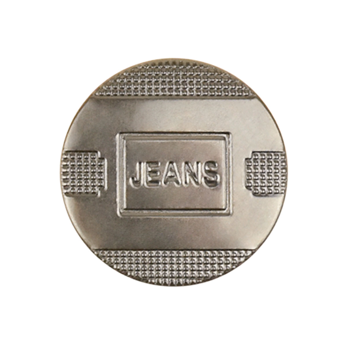 Кнопки-пуговицы джинсовые (уп. 100 шт.) диам. 20 мм &quot;JEANS&quot;  в квадрате т. никель