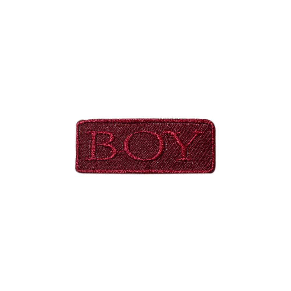 Лейбл клеевой &quot;BOY&quot; (уп.10 шт) прямоуг. 50х20 мм бордо #