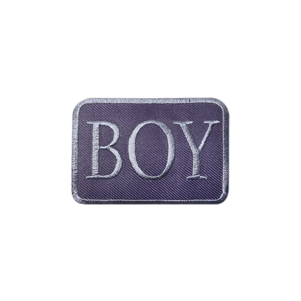 Лейбл клеевой &quot;BOY&quot; (уп.10 шт) прямоуг. 74х53 мм серый #
