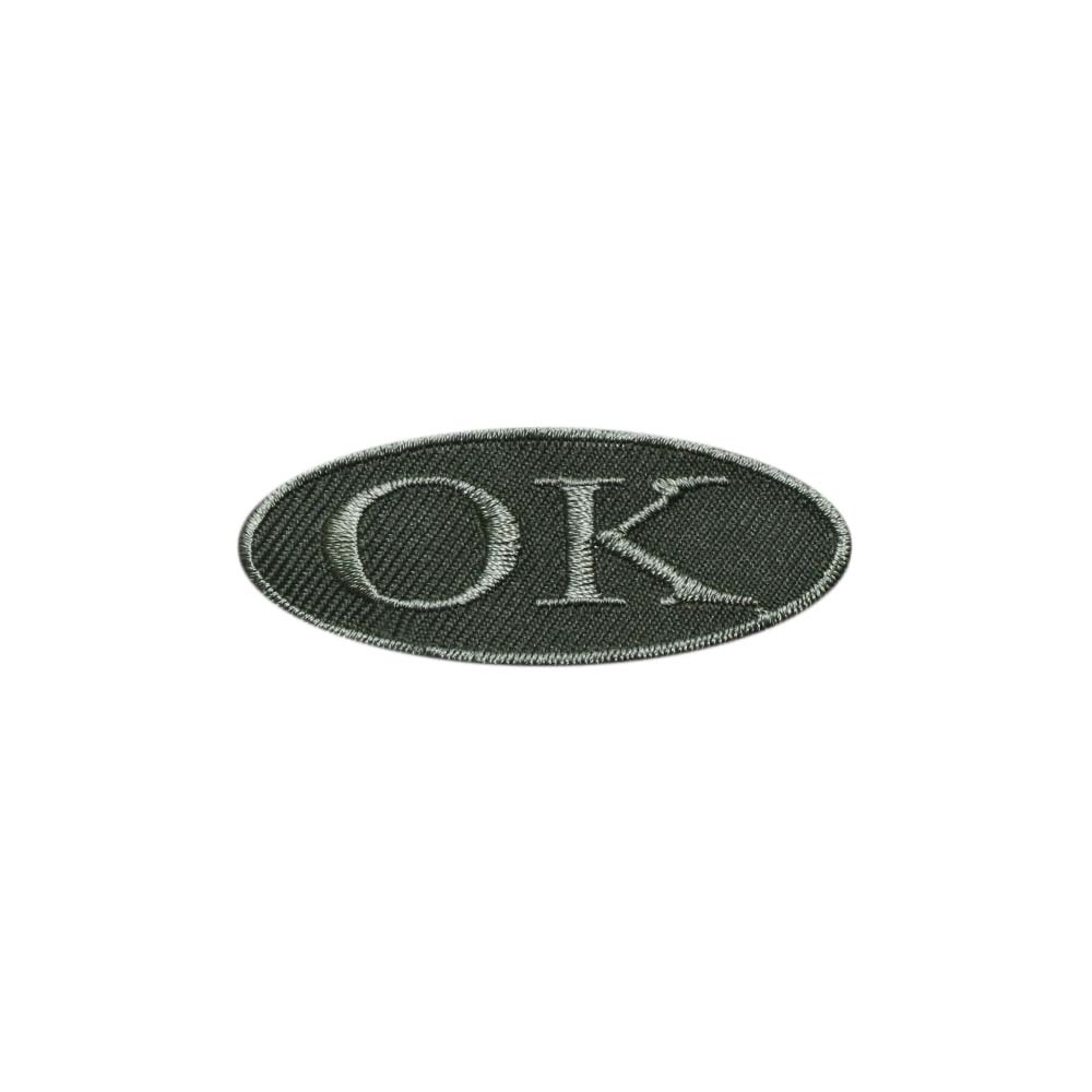 Лейбл клеевой &quot;OK&quot; (уп.10 шт) овал 65х25 мм хаки #