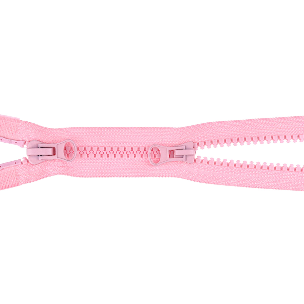 Молния "трактор" тип 8 2 замка 90 см № 219 ДС розовый