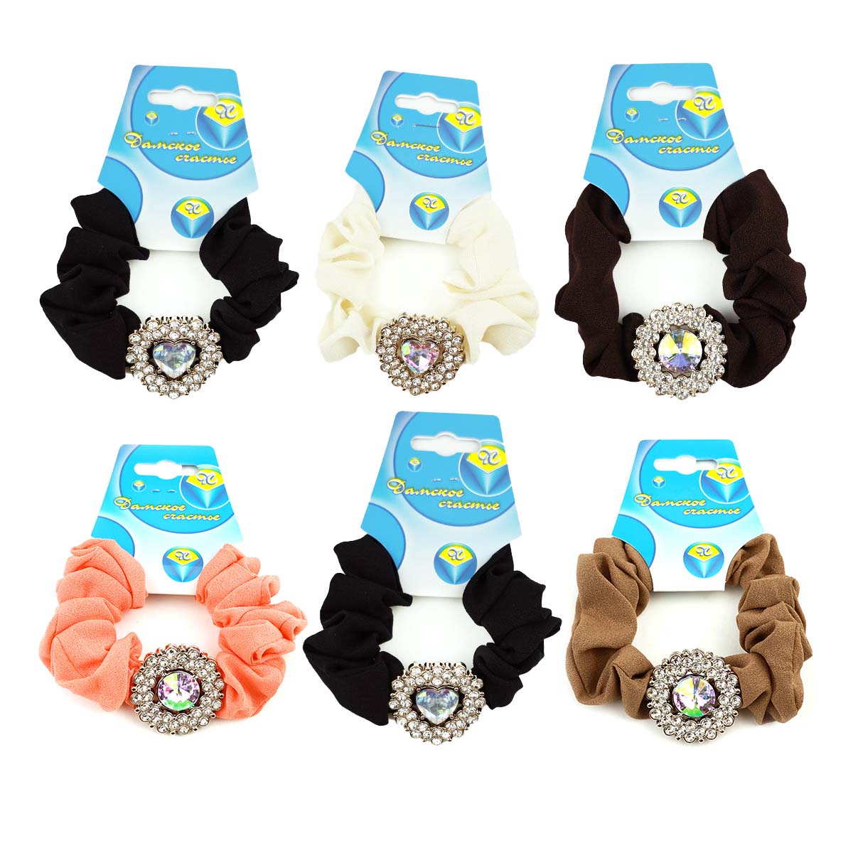 Резинка декоративная с украшением ДС №  5519  (уп. - 6 шт.)