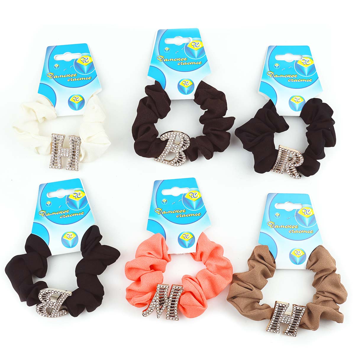 Резинка декоративная с украшением ДС №  5520  (уп. - 6 шт.)