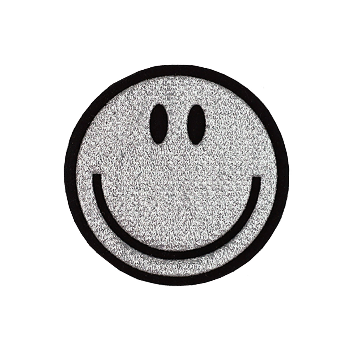 Лейбл клеевой (уп.10шт) арт. 40172-W 40х40 мм &quot;Smile&quot; серебряный блестящий