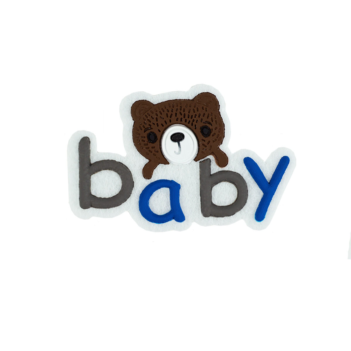Лейбл пришивной арт.322  (уп. 10шт) 60х40 мм &quot;Baby.Медведь&quot;