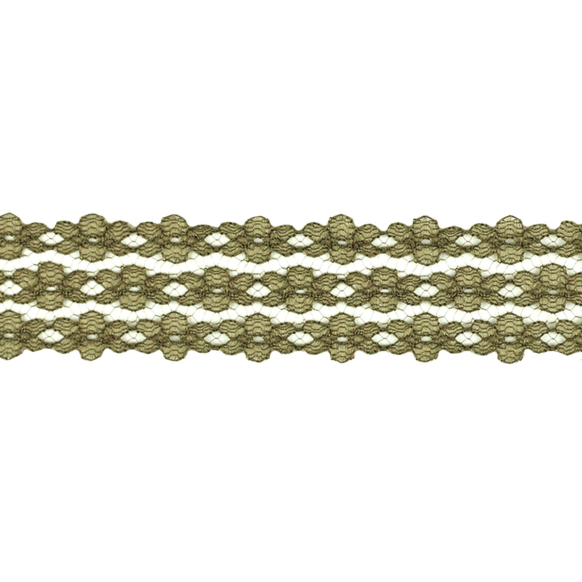 Кружево * арт.100-3 ш.25 мм (уп.50ярд) оливковый
