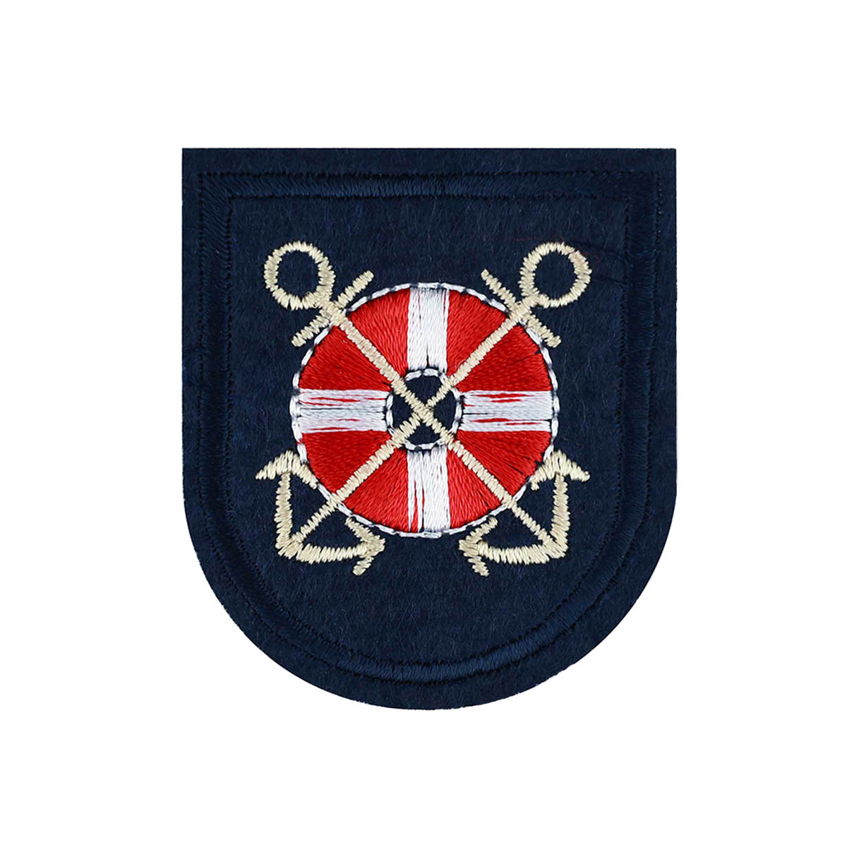 Термоаппликация (уп.10шт) арт. 40166-S1013 49х56 мм "Спасательный круг с якорями"