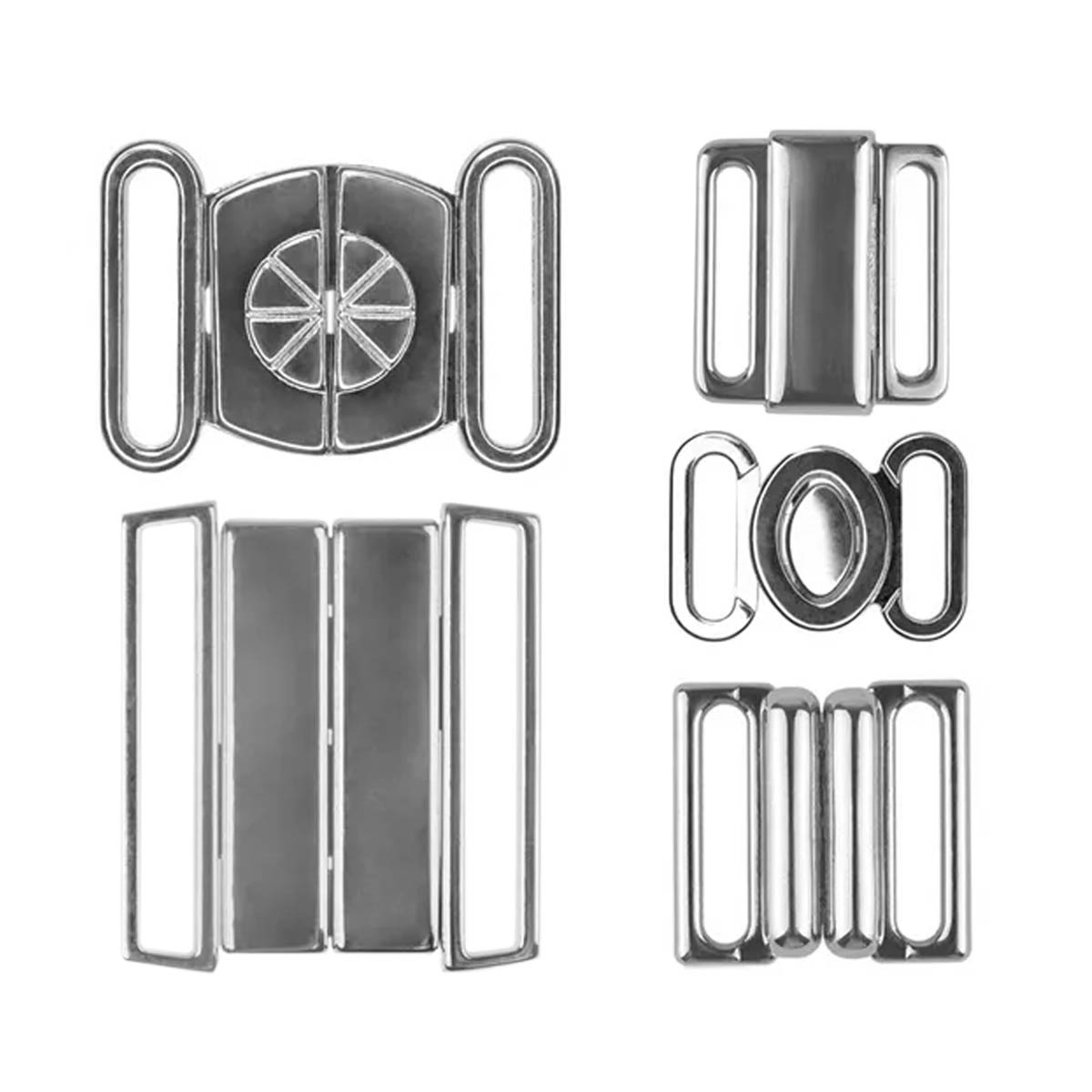 Застежка для купальника Набор №1 (5 шт) (HY-128, HY-48/22, HY-3/16, HY-120, HJ-49