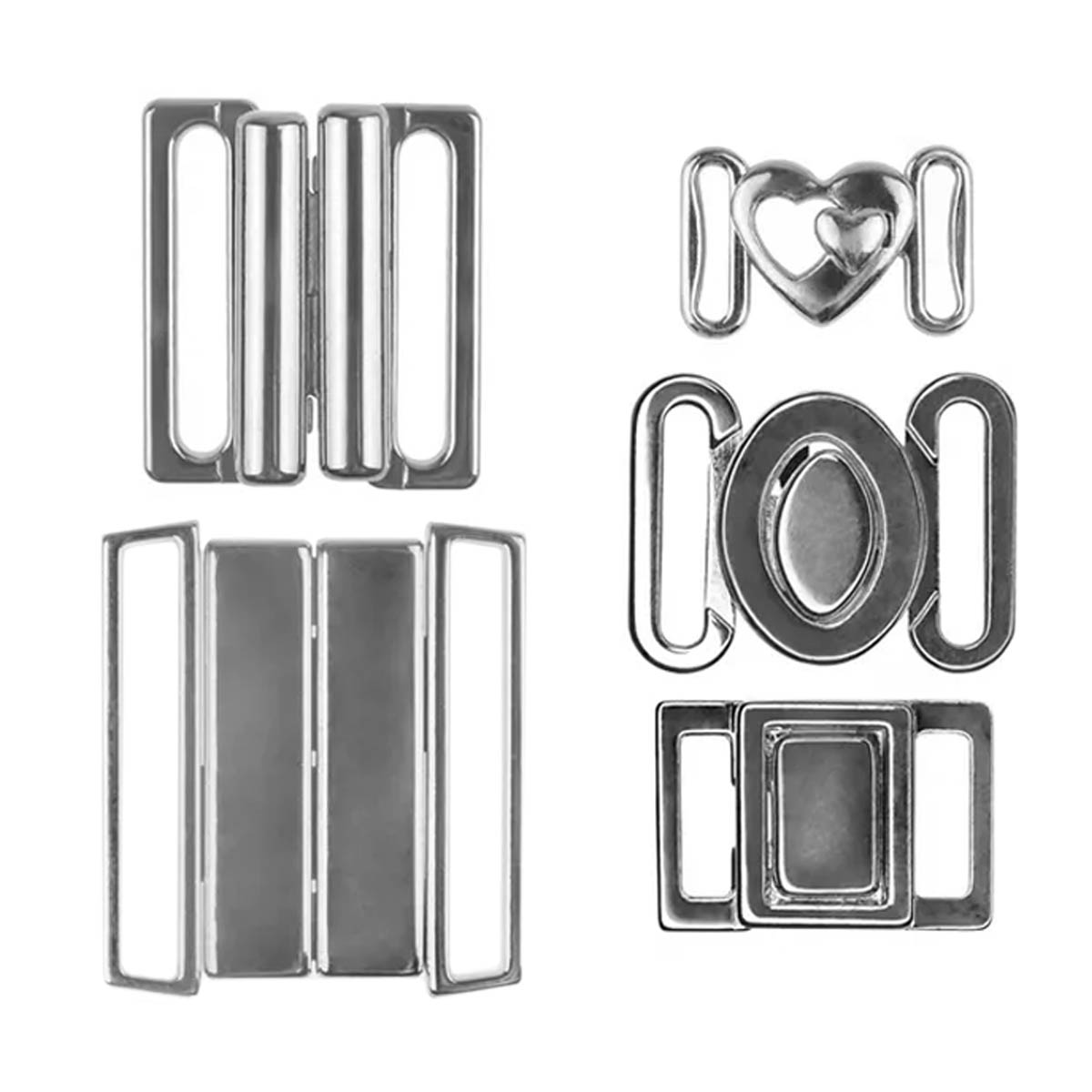 Застежка для купальника Набор №2 (5 шт) (HJ-129, HJ-49/30, HY-19, HY-115, HY-45/23