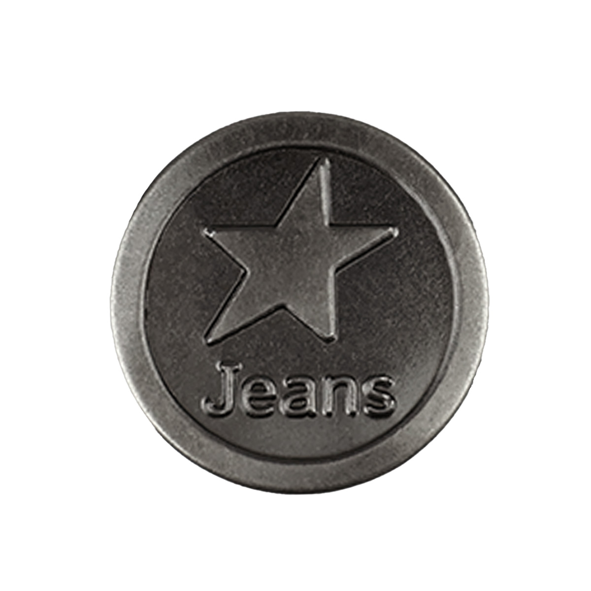 Кнопки-пуговицы джинсовые (уп. 100 шт.) диам. 20 мм &quot;Jeans&quot; звезда т.никель